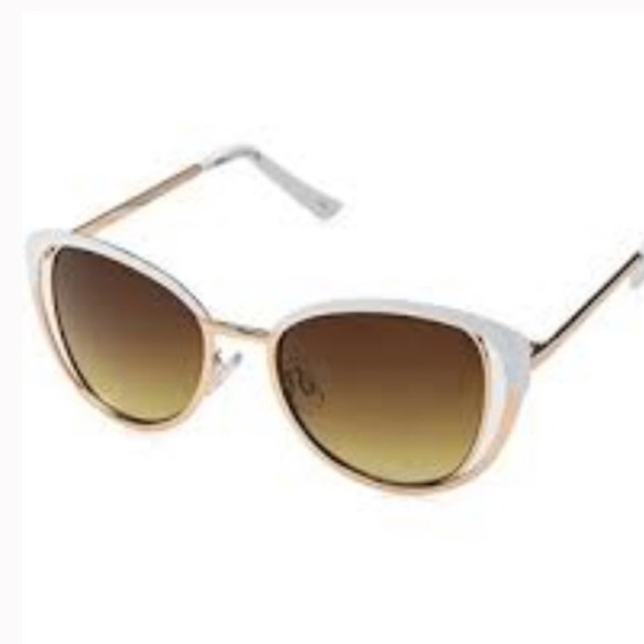 Nanette Lepore Accessories - Nanette Lepore | White/Gold Cat Eye Sunglasses